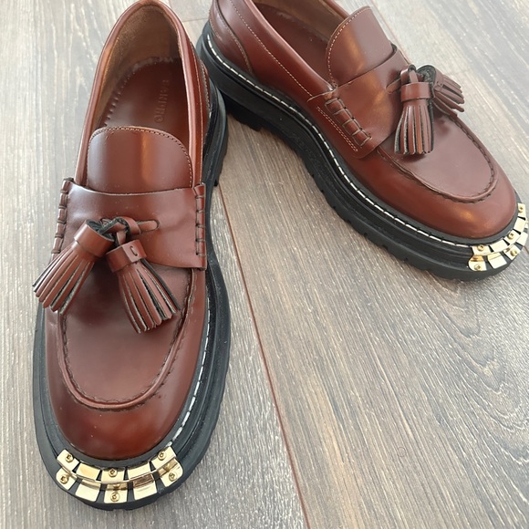 Sandro Thick-Soled Leather Loafers - Picture 3 of 6